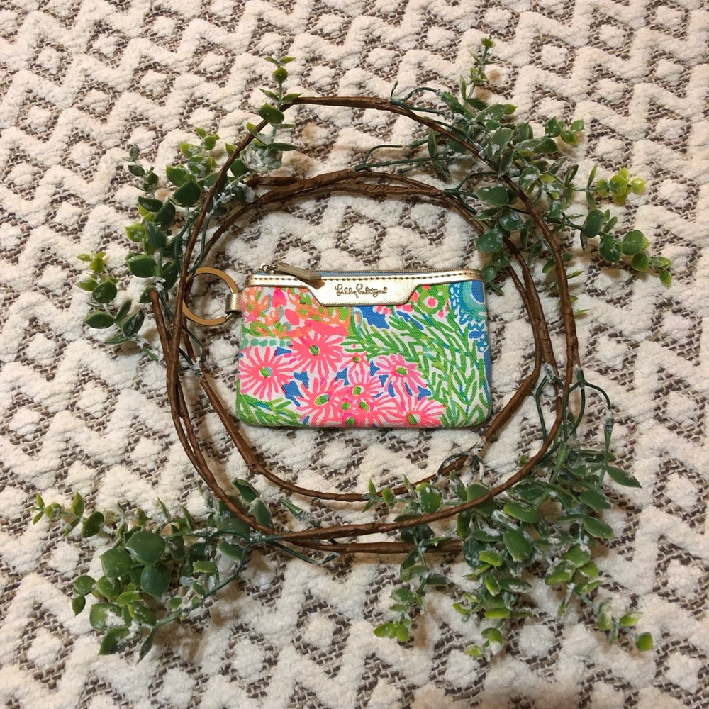 Lilly Pulitzer 🌴 Zip ID Lanyard Key Card Holder